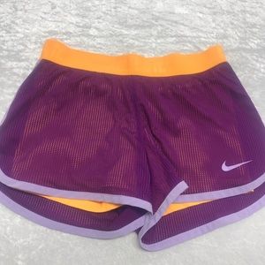 Nike Dri-Fit Ladies Orange and Purple Shorts